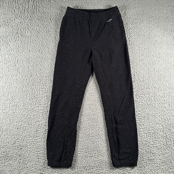 Rag & Bone Black Speckled Jogger Sweatpants Sz Small Organic Cotton Lounge - Picture 1 of 13